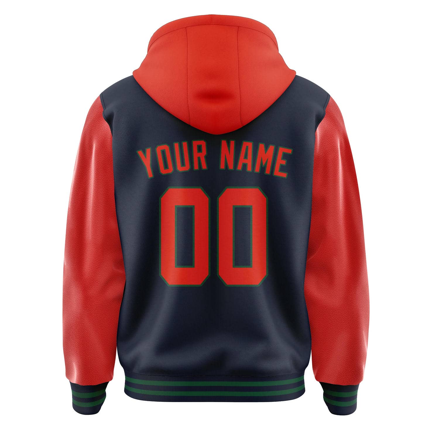 Maßgeschneidertes Stahlblau Orangerot Jacke
