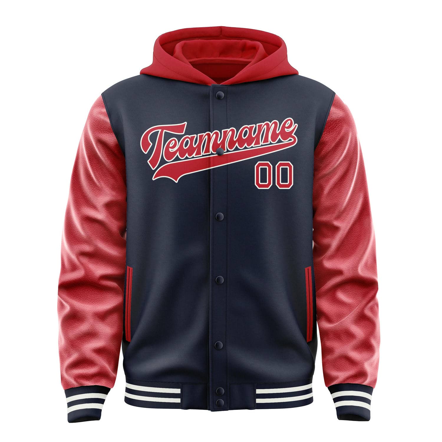 Maßgeschneidertes Stahlblau Rot Jacke