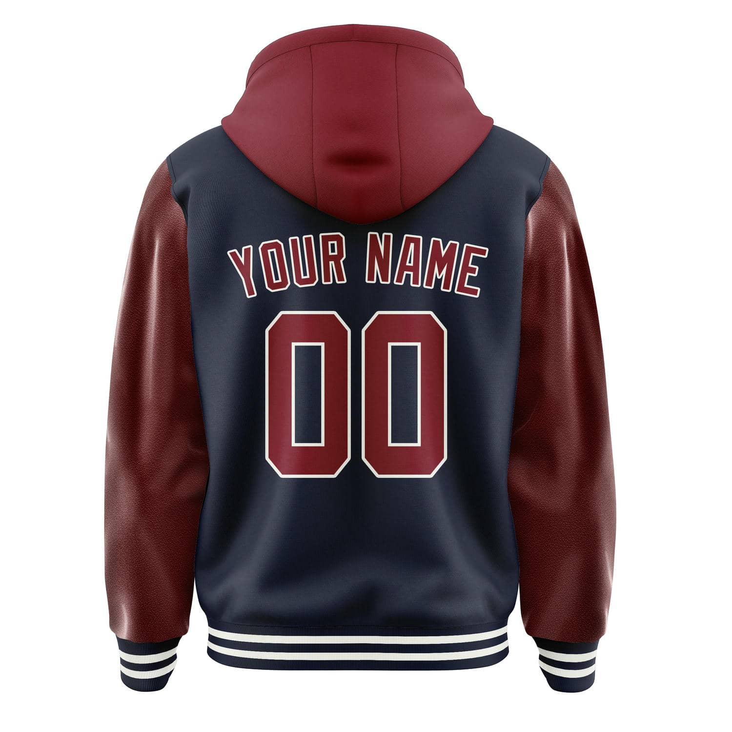 Maßgeschneidertes Stahlblau Karmesinrot Jacke
