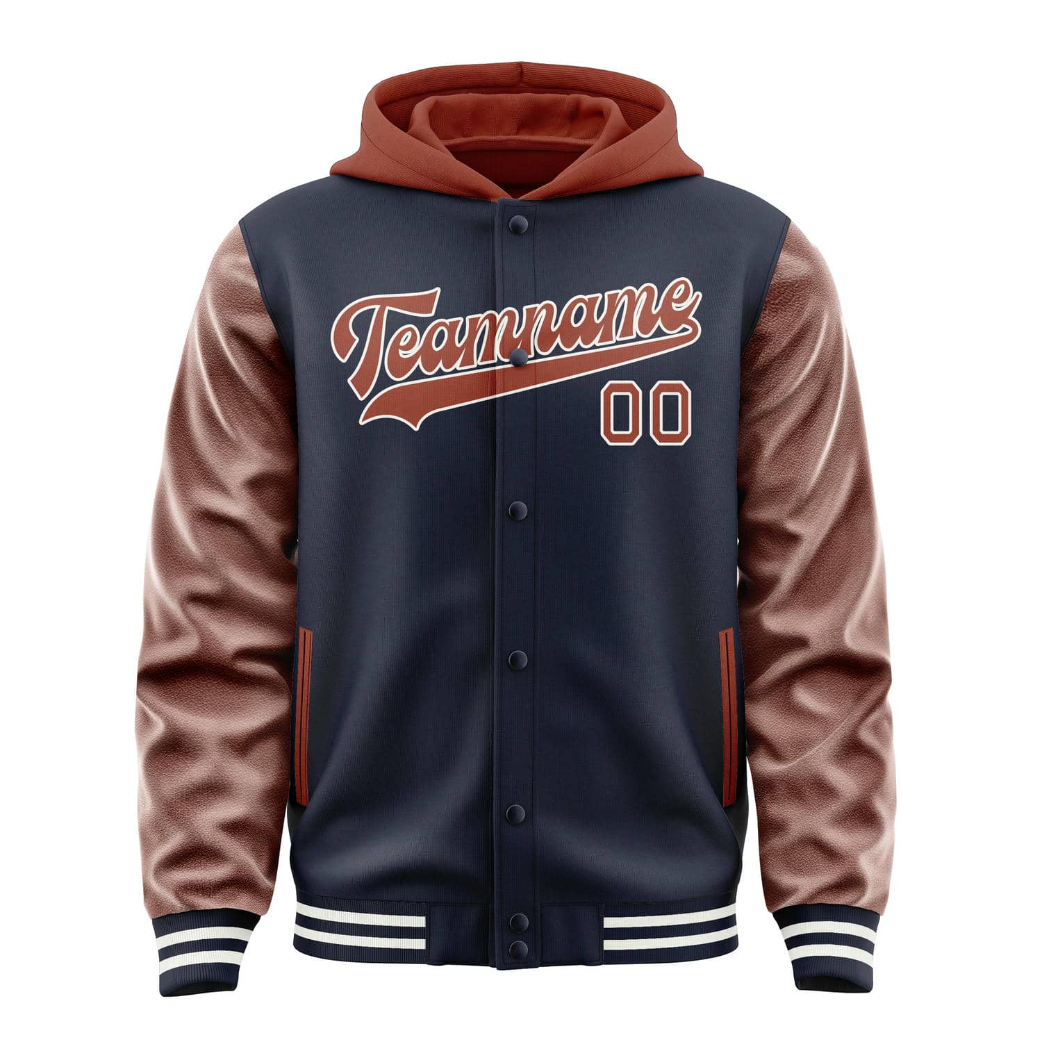 Maßgeschneidertes Stahlblau Korallenrot Jacke