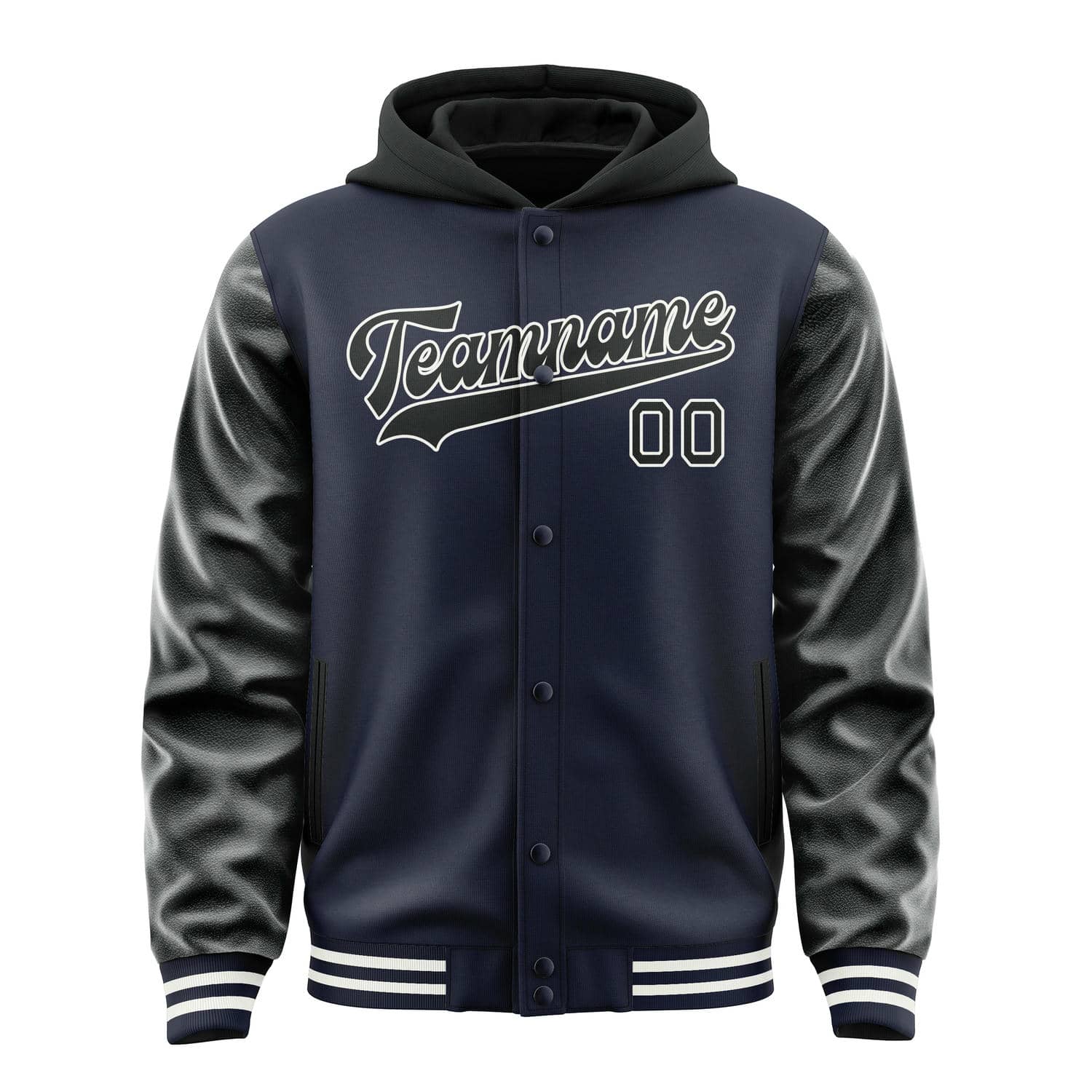 Maßgeschneidertes Stahlblau Schwarz Jacke