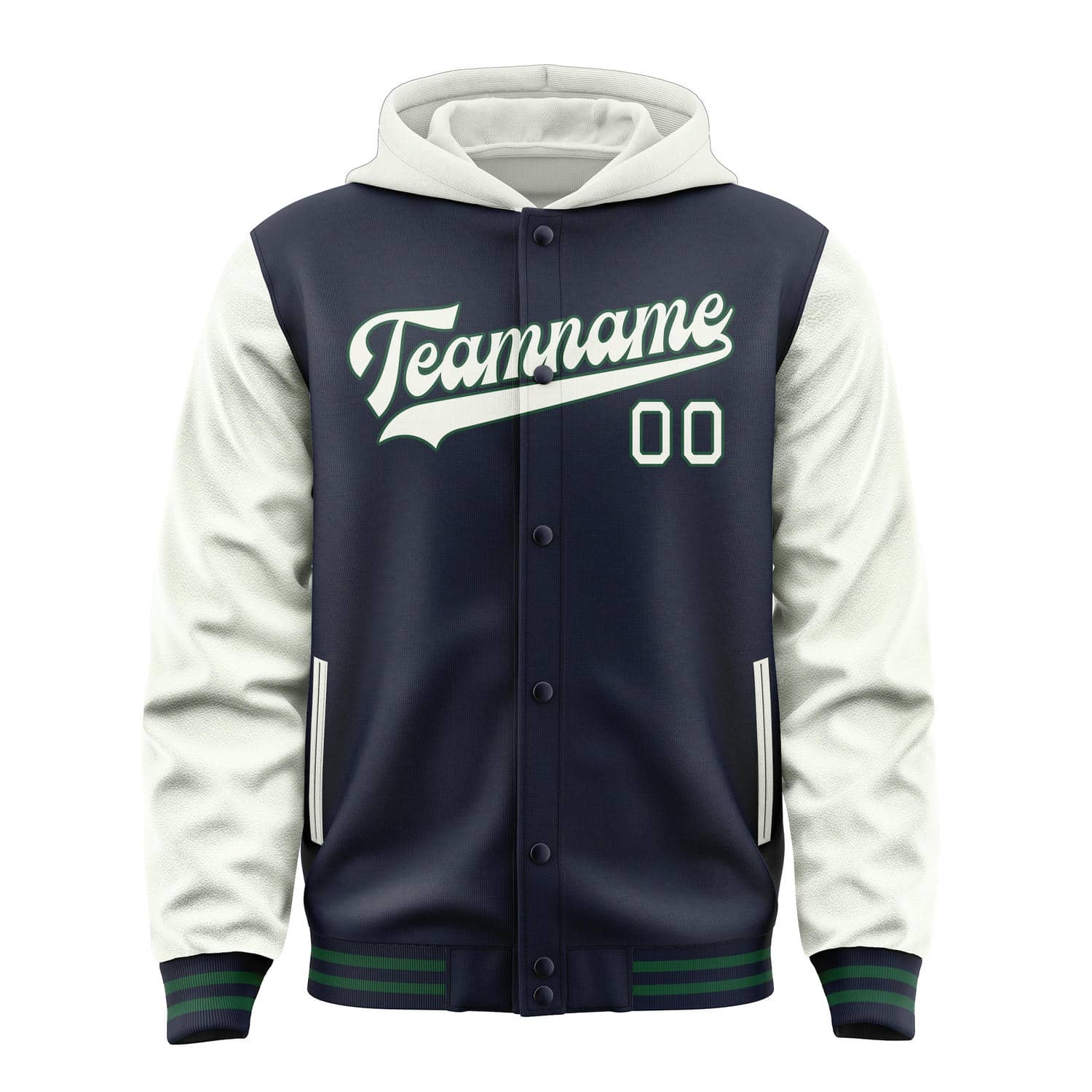 Maßgeschneidertes Stahlblau Weiß Jacke
