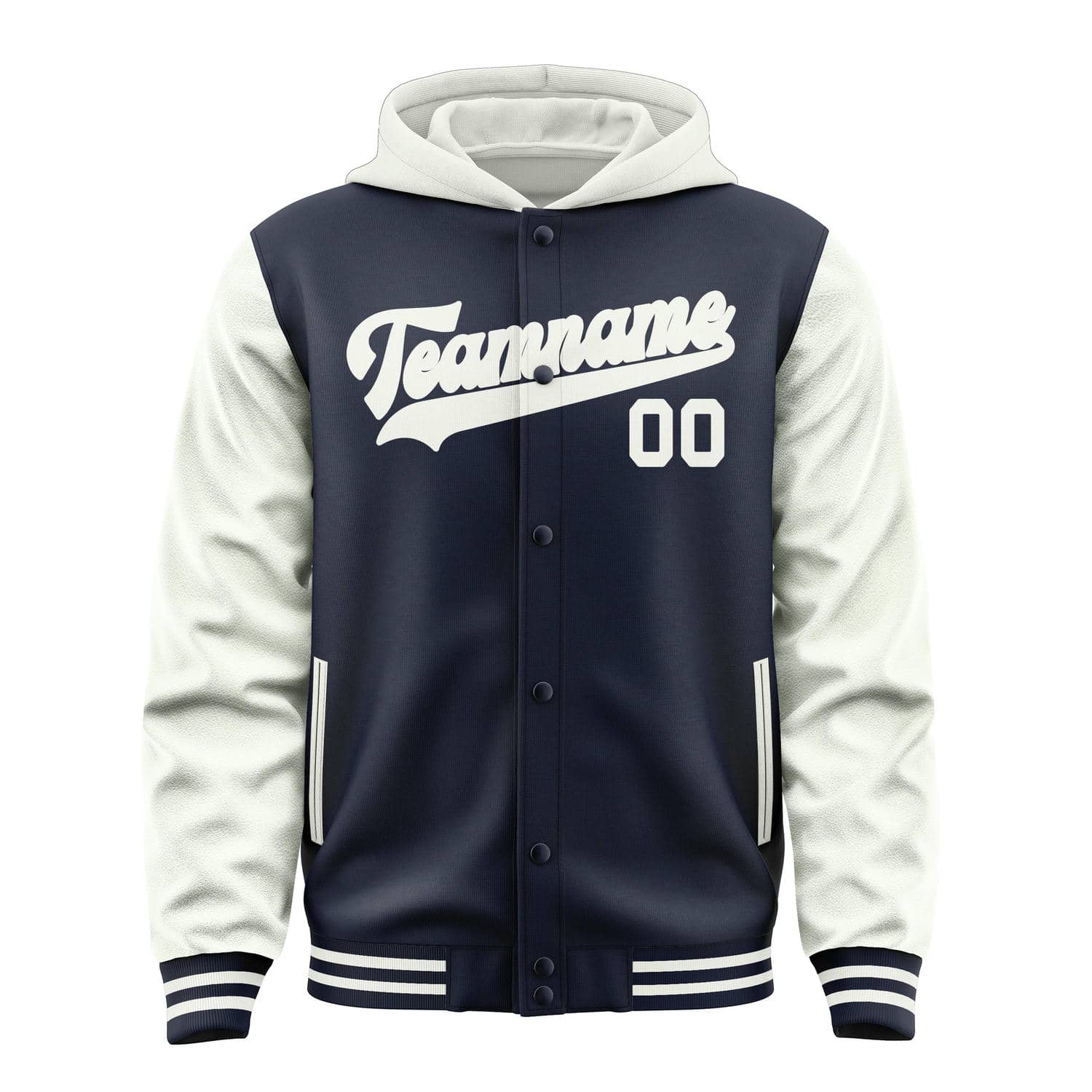 Maßgeschneidertes Stahlblau Weiß Jacke