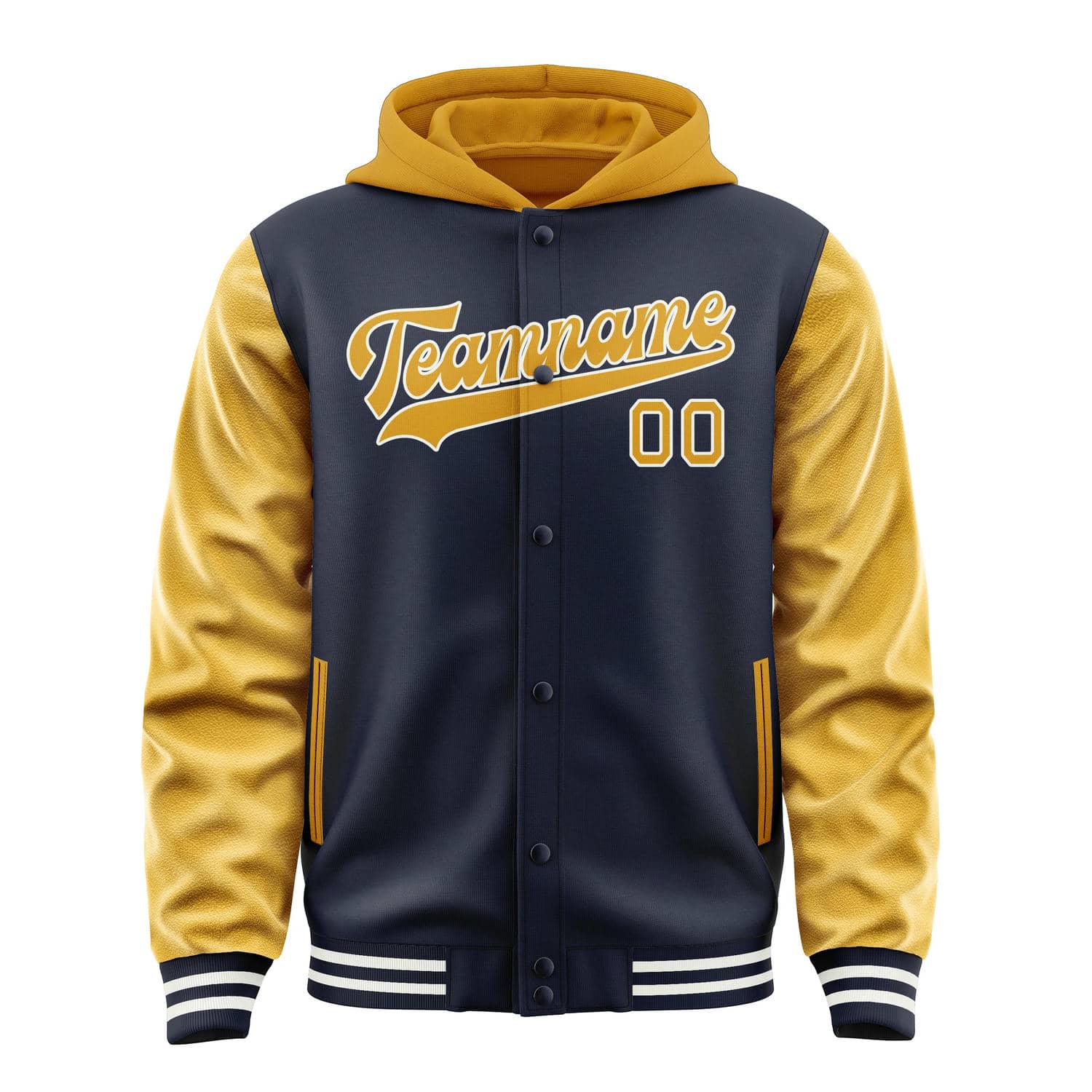 Maßgeschneidertes Stahlblau Gelb Jacke