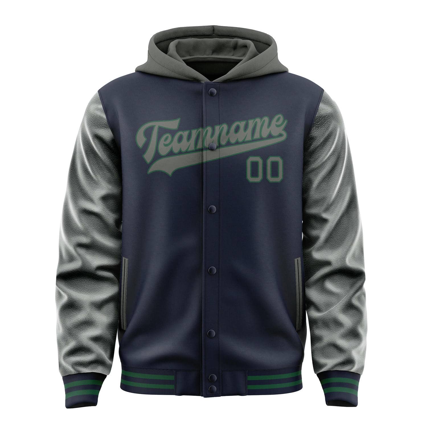 Maßgeschneidertes Stahlblau Dunkelgrau Jacke