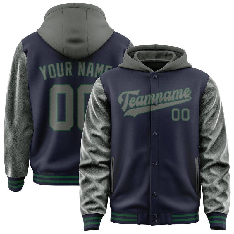 Maßgeschneidertes Stahlblau Dunkelgrau Jacke JA111120110517202017