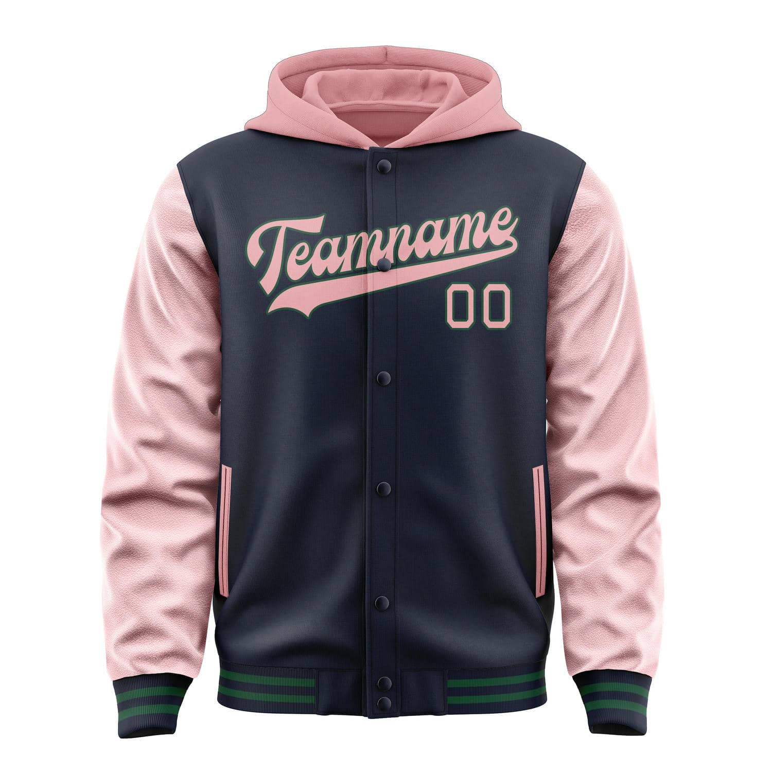 Maßgeschneidertes Stahlblau Rosa Jacke