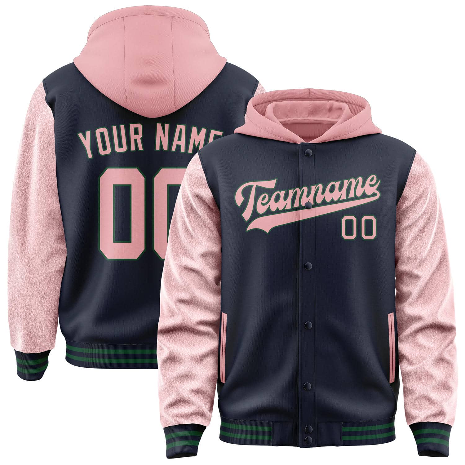 Maßgeschneidertes Stahlblau Rosa Jacke JA111121110517212117
