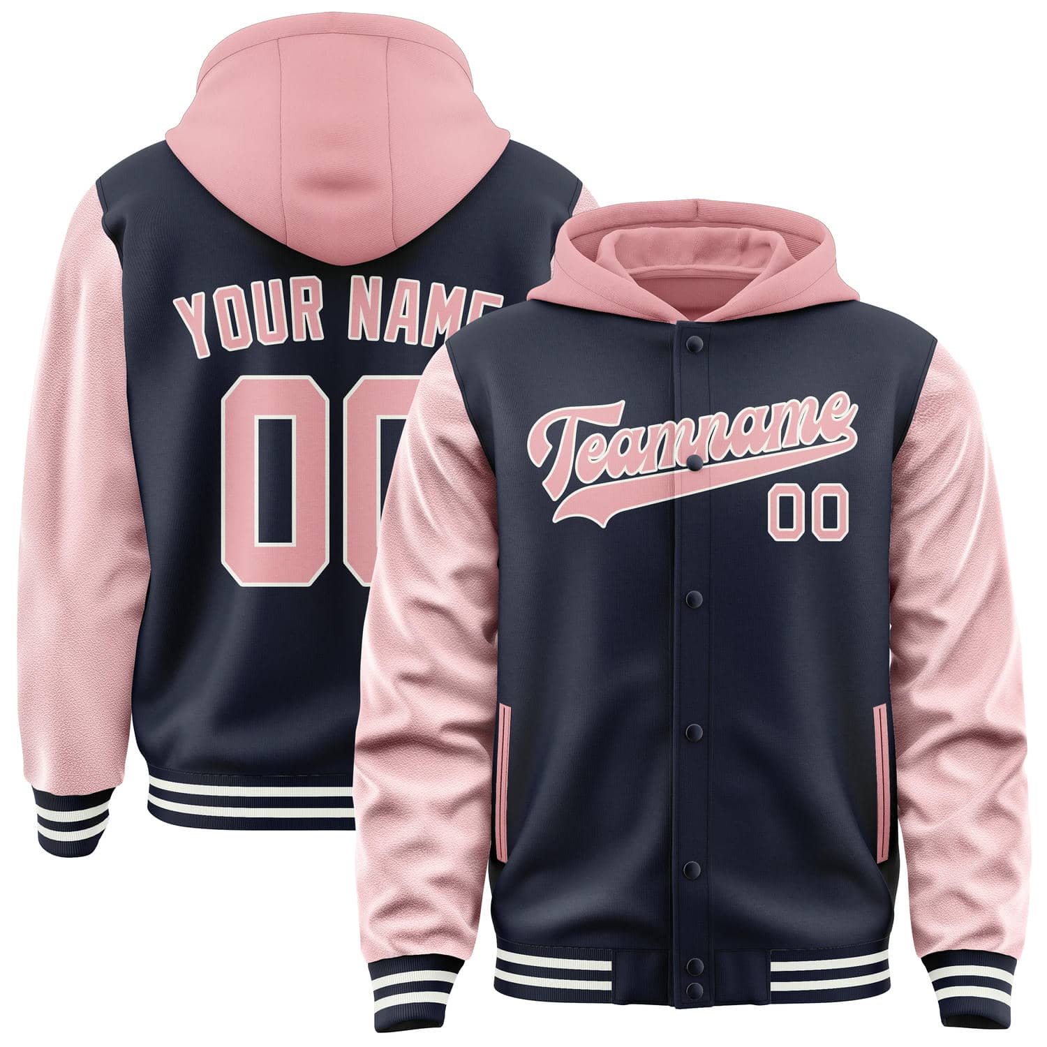 Maßgeschneidertes Stahlblau Rosa Jacke