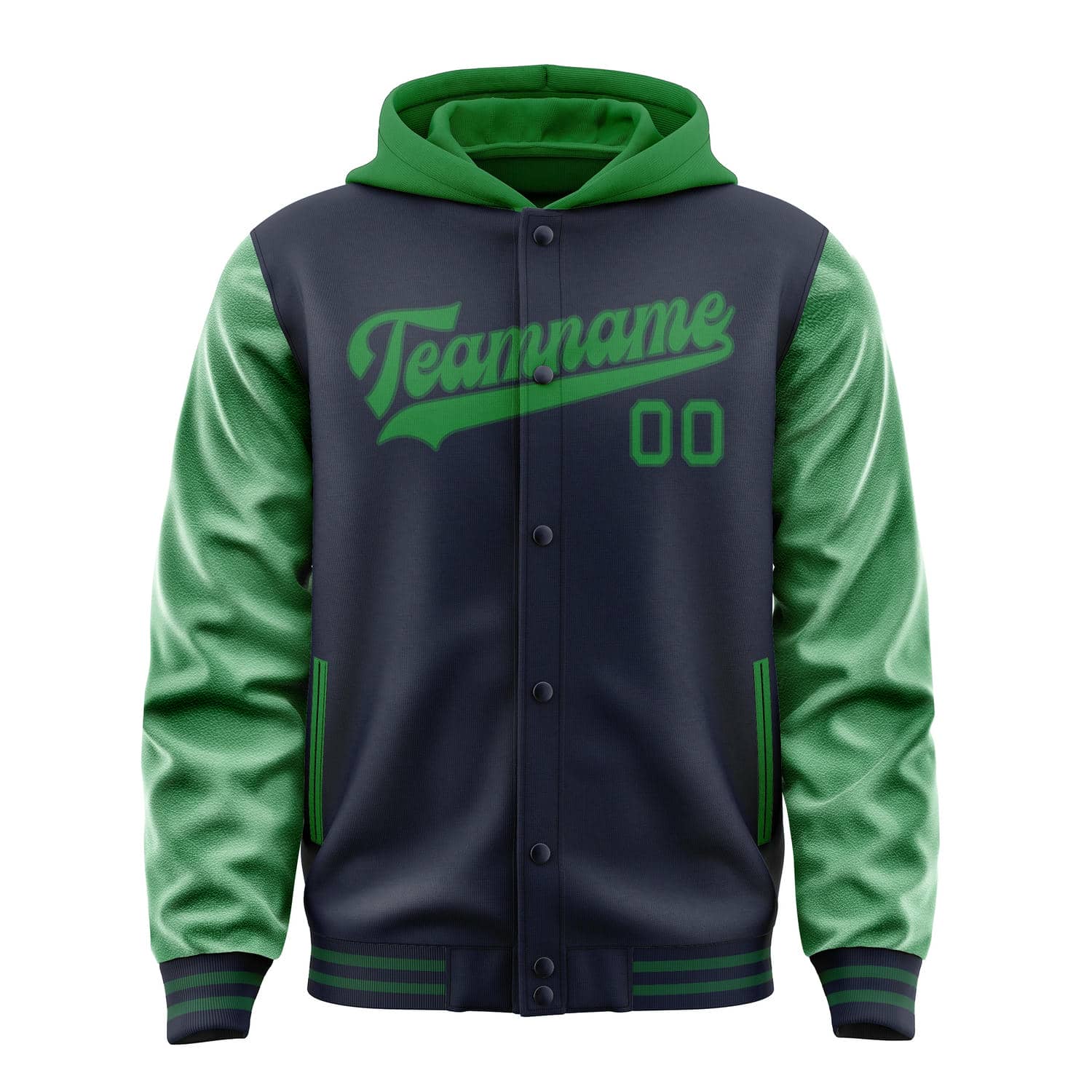 Maßgeschneidertes Stahlblau Smaragdgrün Jacke