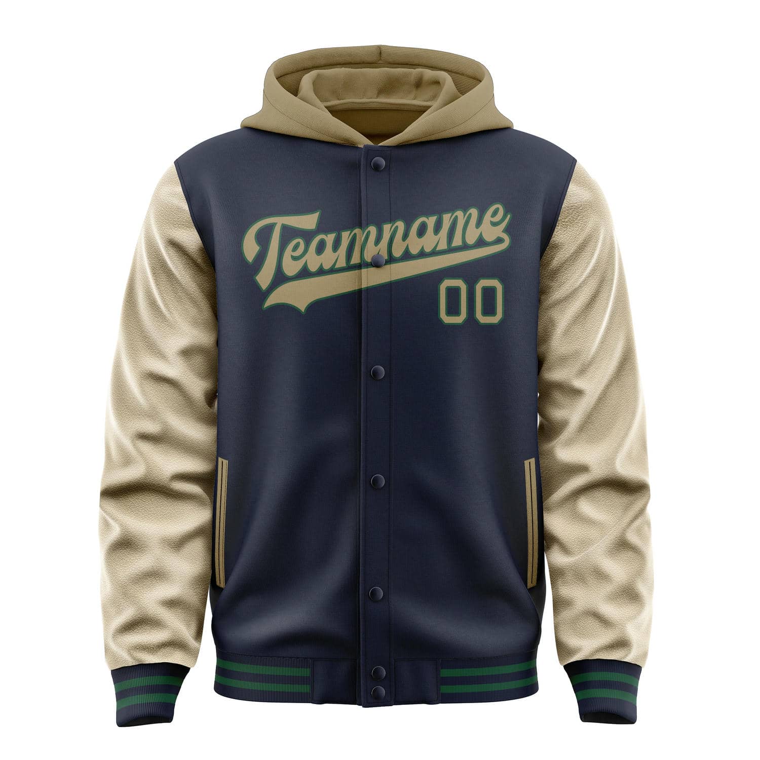 Maßgeschneidertes Stahlblau Hellkhaki Jacke