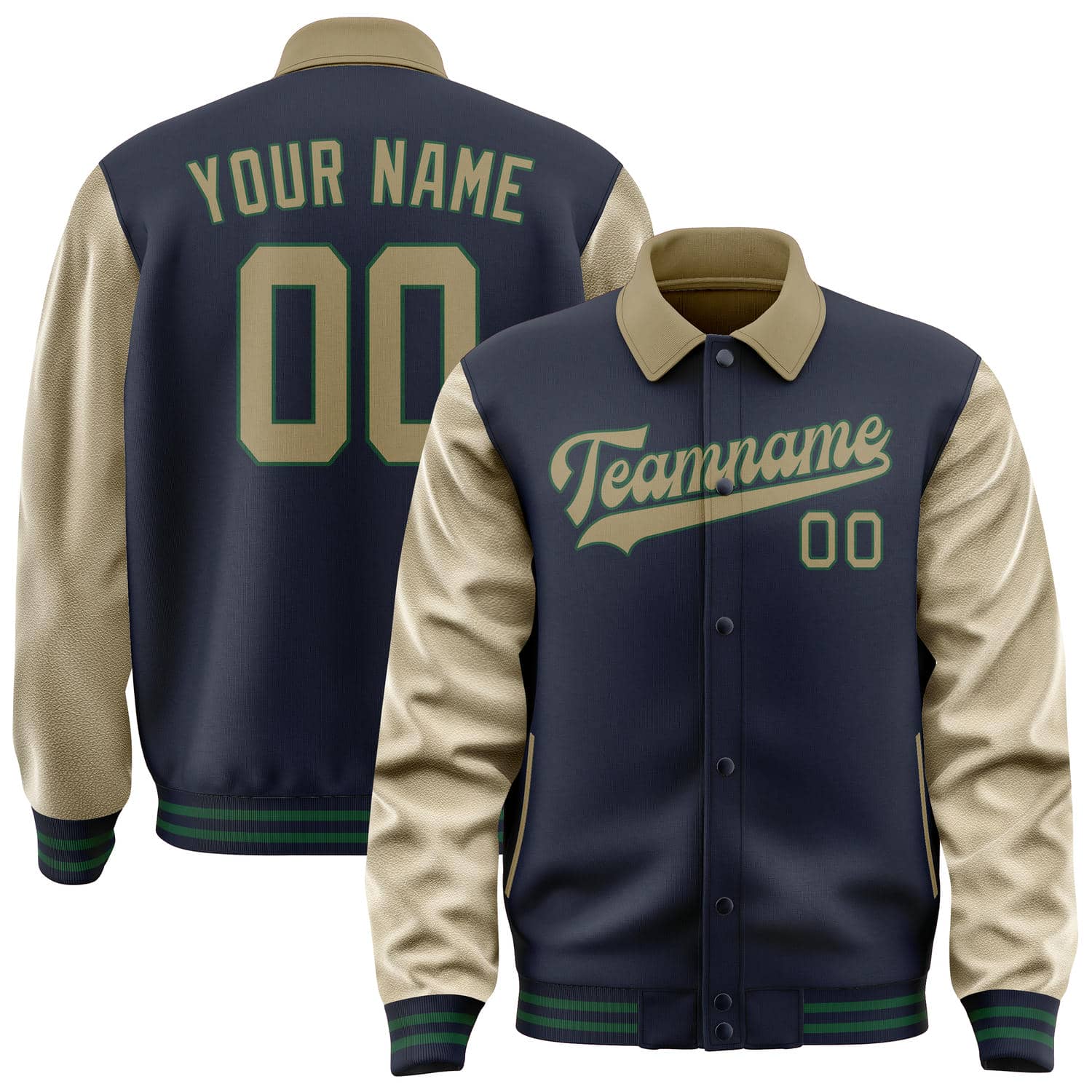 Maßgeschneidertes Stahlblau Hellkhaki Jacke JA111125110517252517