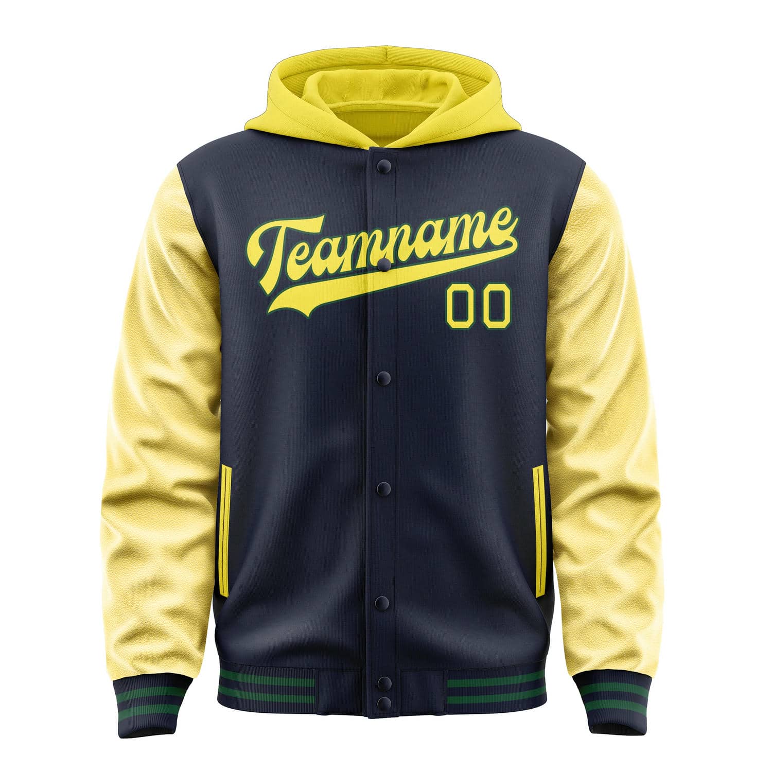 Maßgeschneidertes Stahlblau Blassgelb Jacke