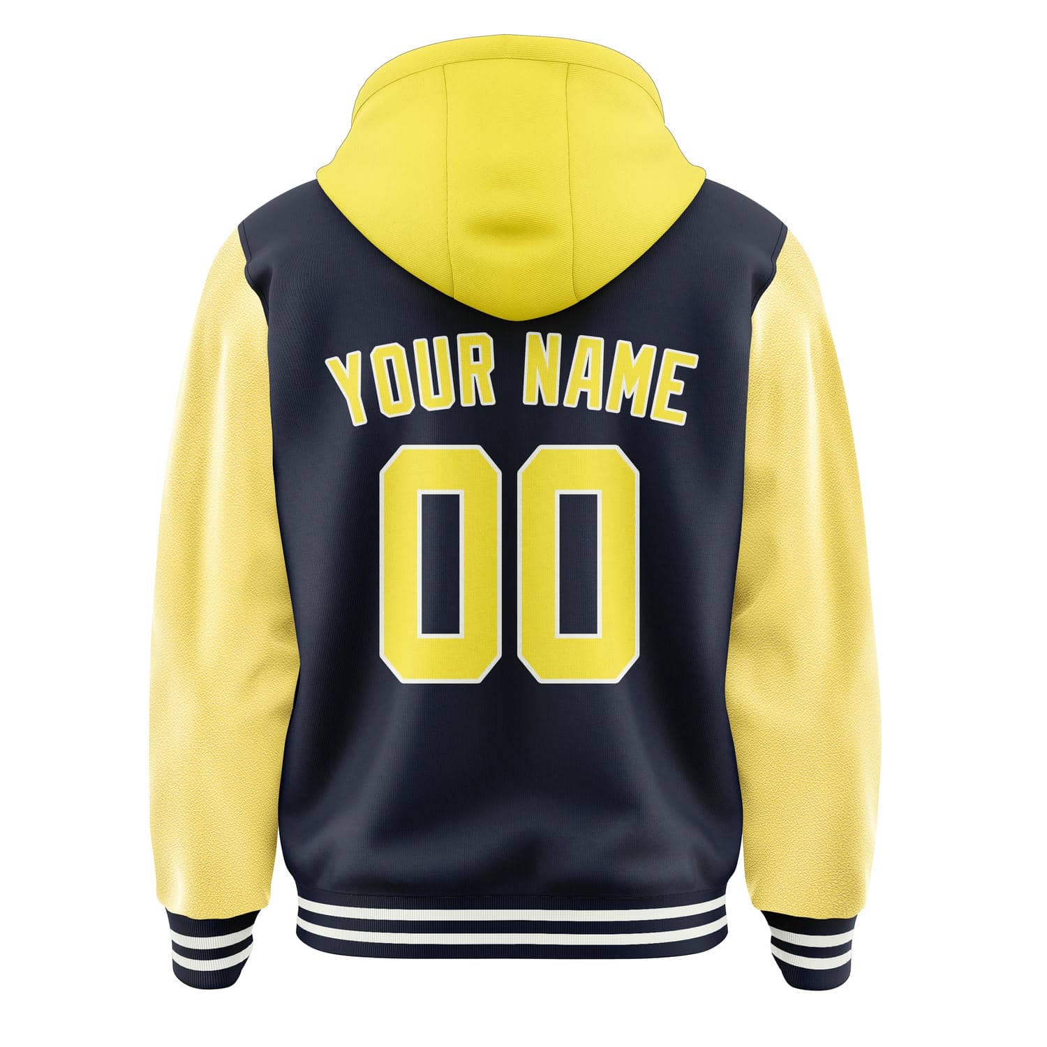 Maßgeschneidertes Stahlblau Blassgelb Jacke