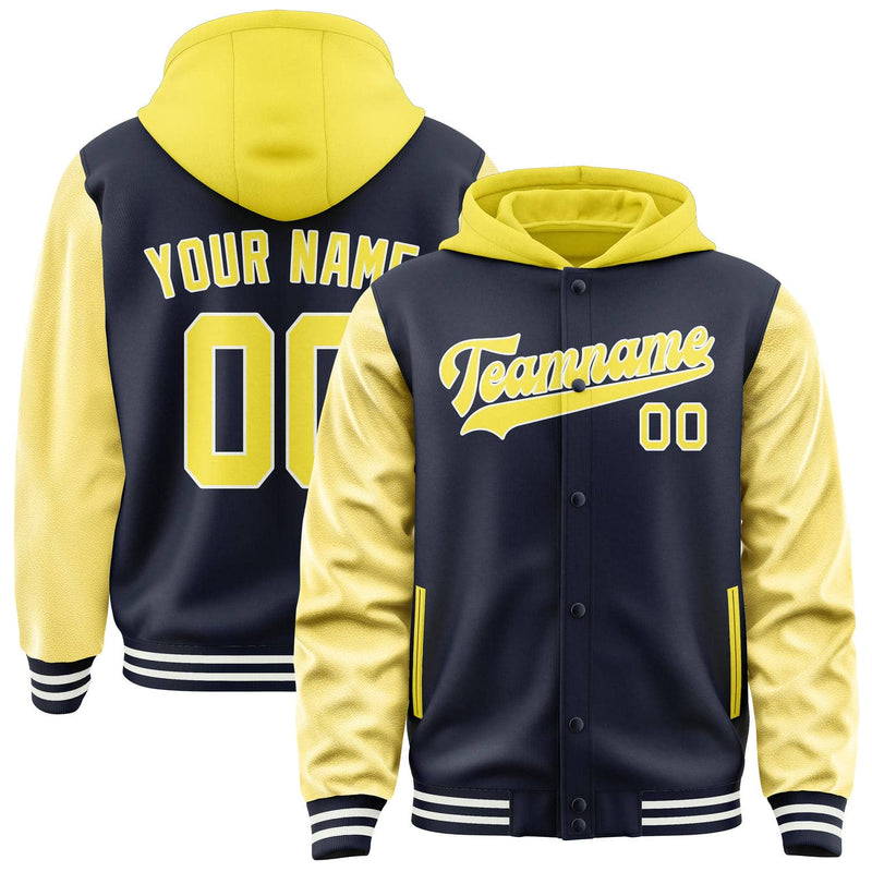 Maßgeschneidertes Stahlblau Blassgelb Jacke JA111126111818262618