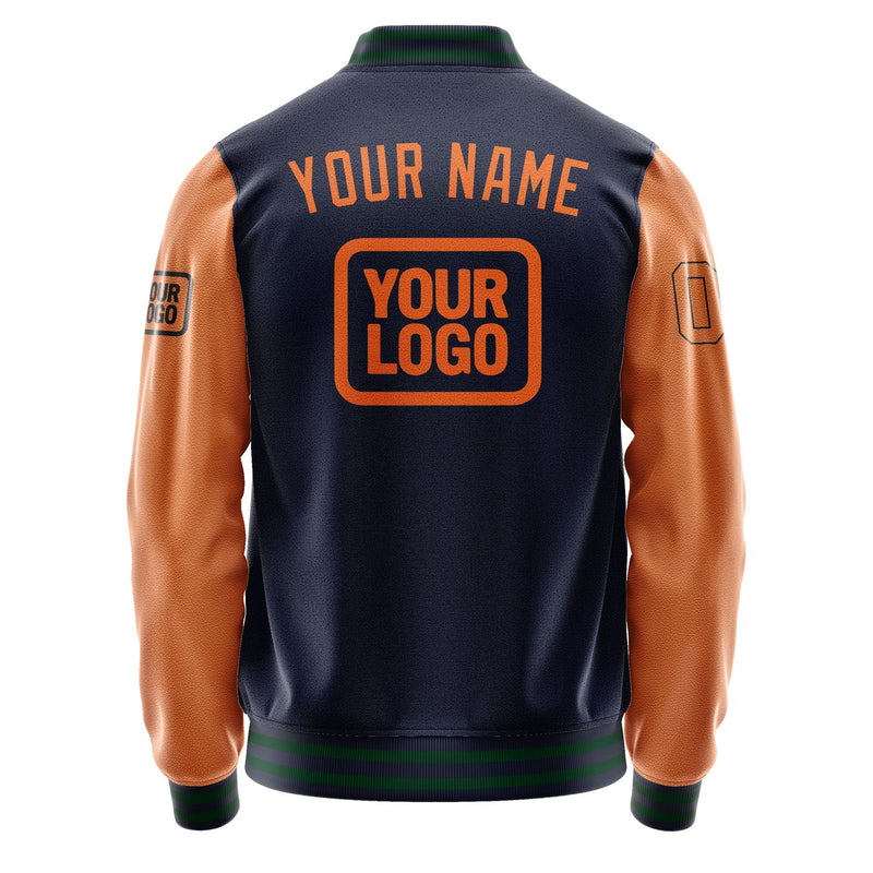 Maßgeschneidertes Stahlblau Orange Jacke JA111128110517282817