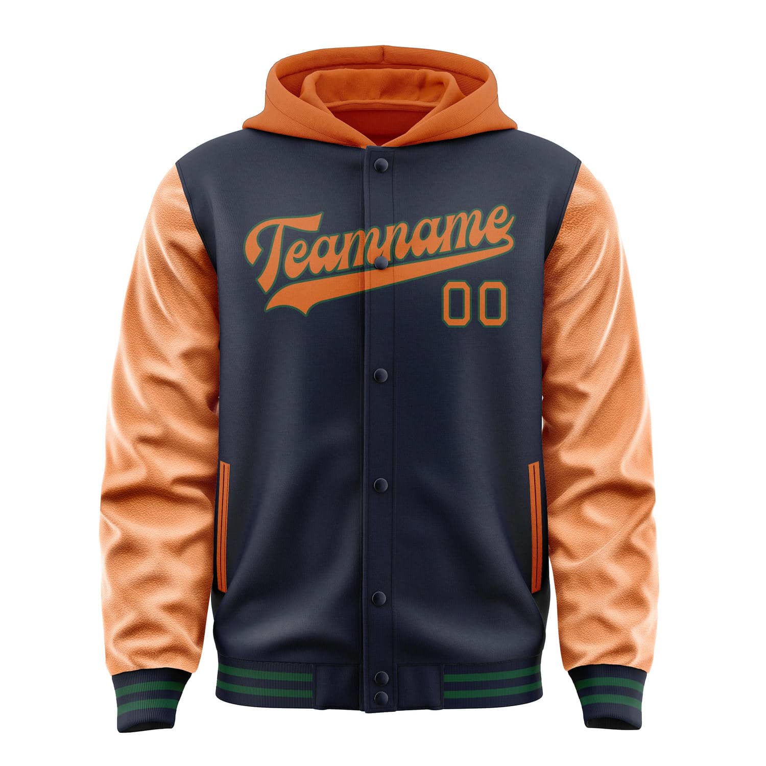 Maßgeschneidertes Stahlblau Orange Jacke