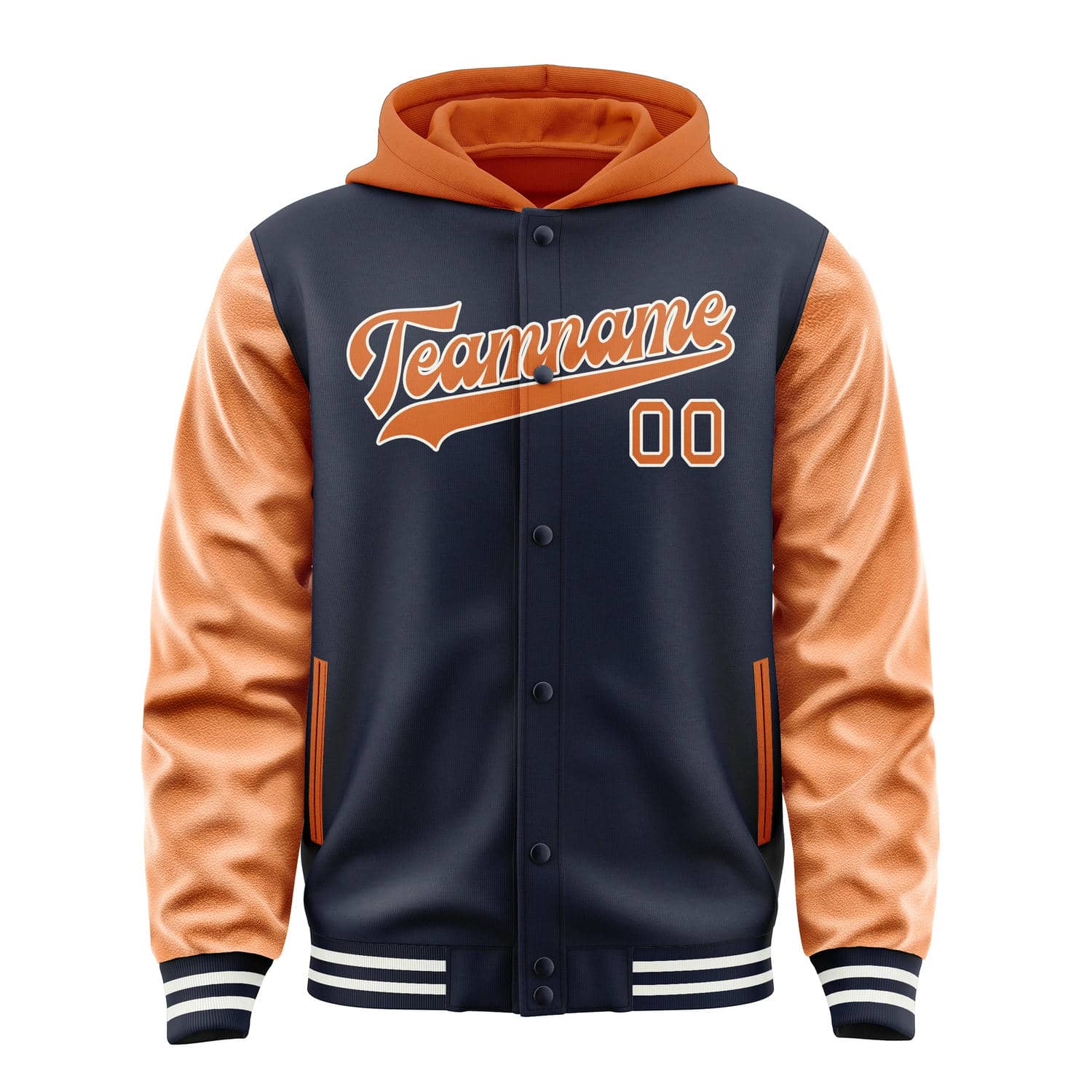 Maßgeschneidertes Stahlblau Orange Jacke
