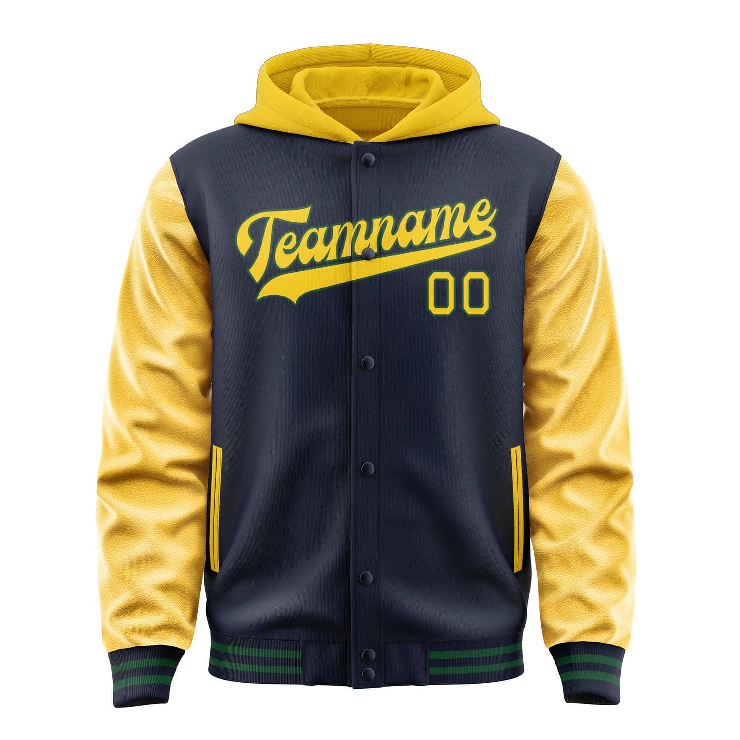 Maßgeschneidertes Stahlblau Gold Jacke