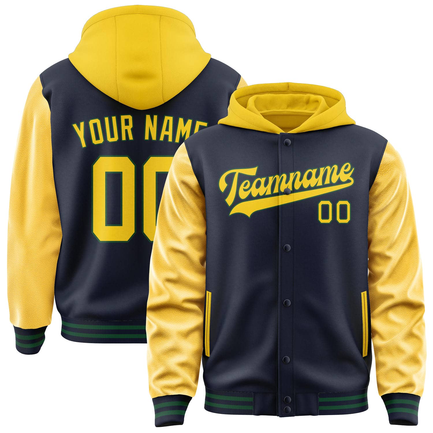 Maßgeschneidertes Stahlblau Gold Jacke JA111130110517303017