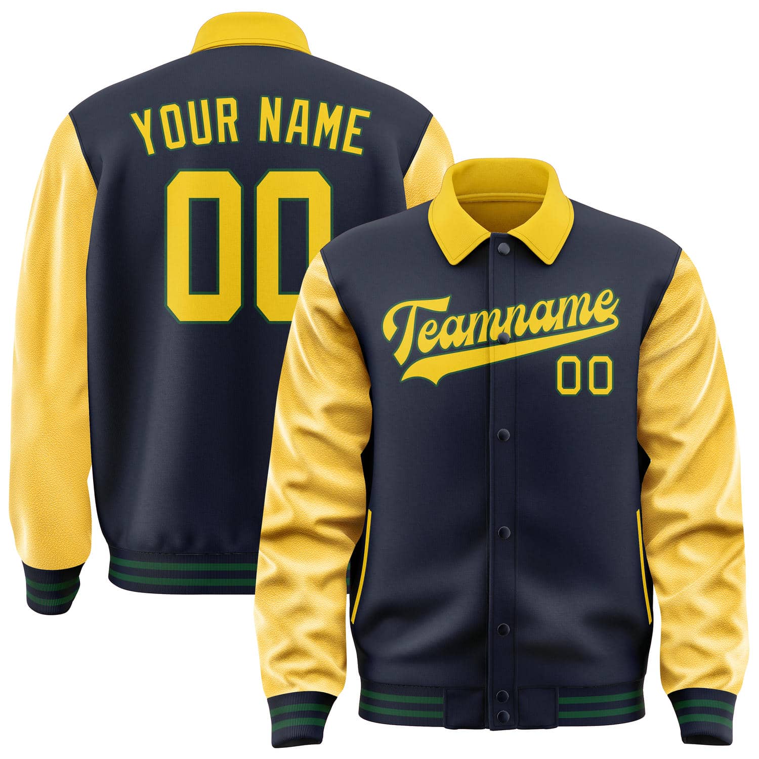 Maßgeschneidertes Stahlblau Gold Jacke JA111130110517303017