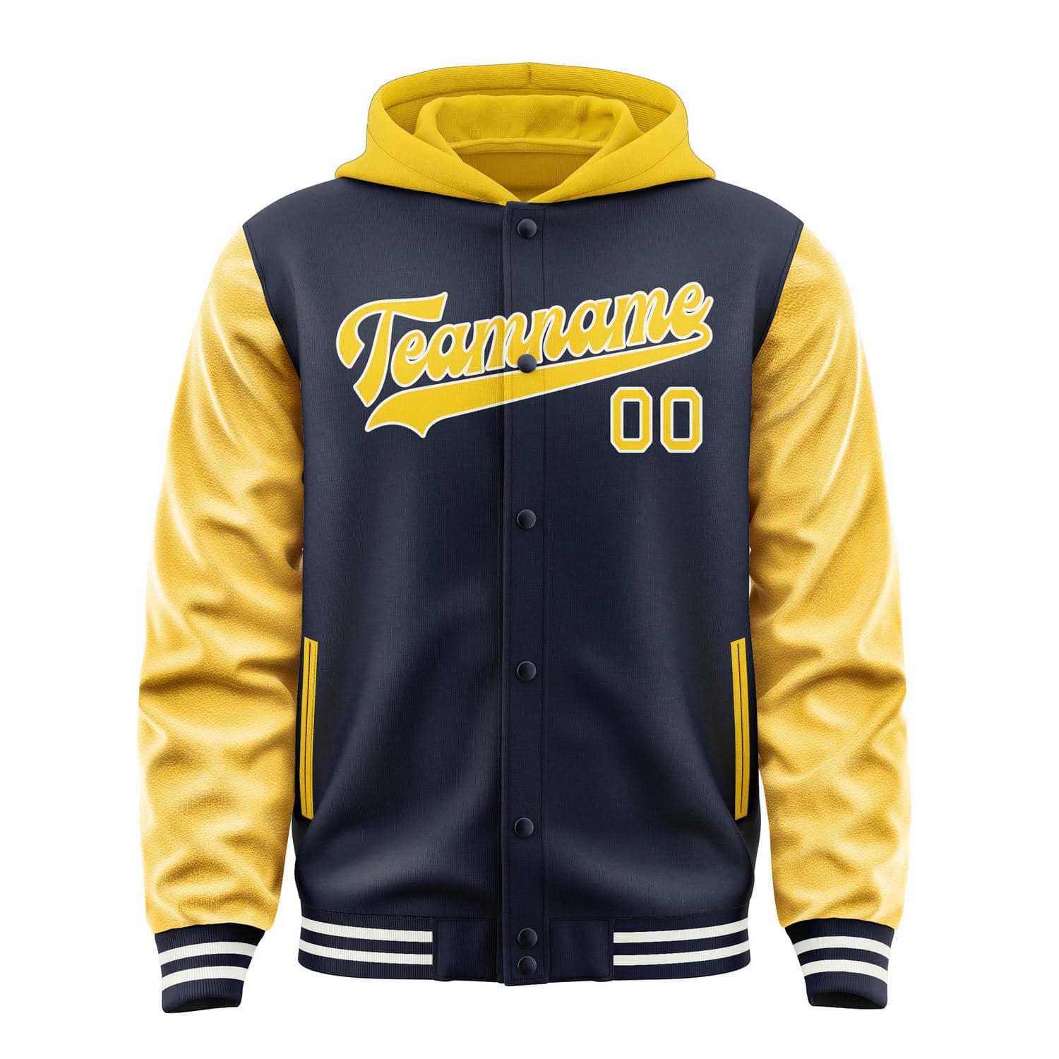 Maßgeschneidertes Stahlblau Gold Jacke