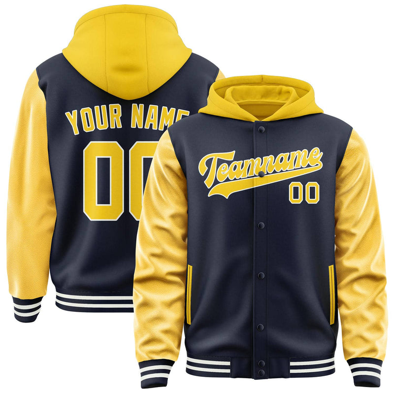 Maßgeschneidertes Stahlblau Gold Jacke JA111130111818303018