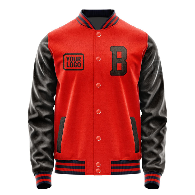 Maßgeschneidertes Orangerot Braun Jacke JA121201111217010117