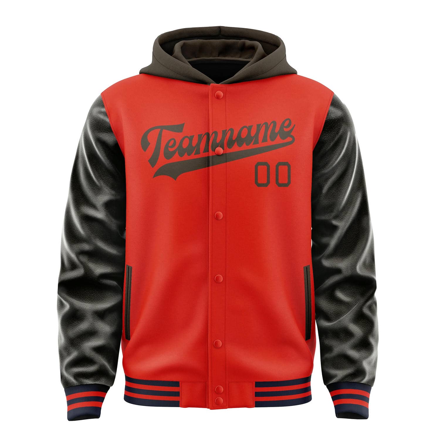 Maßgeschneidertes Orangerot Braun Jacke