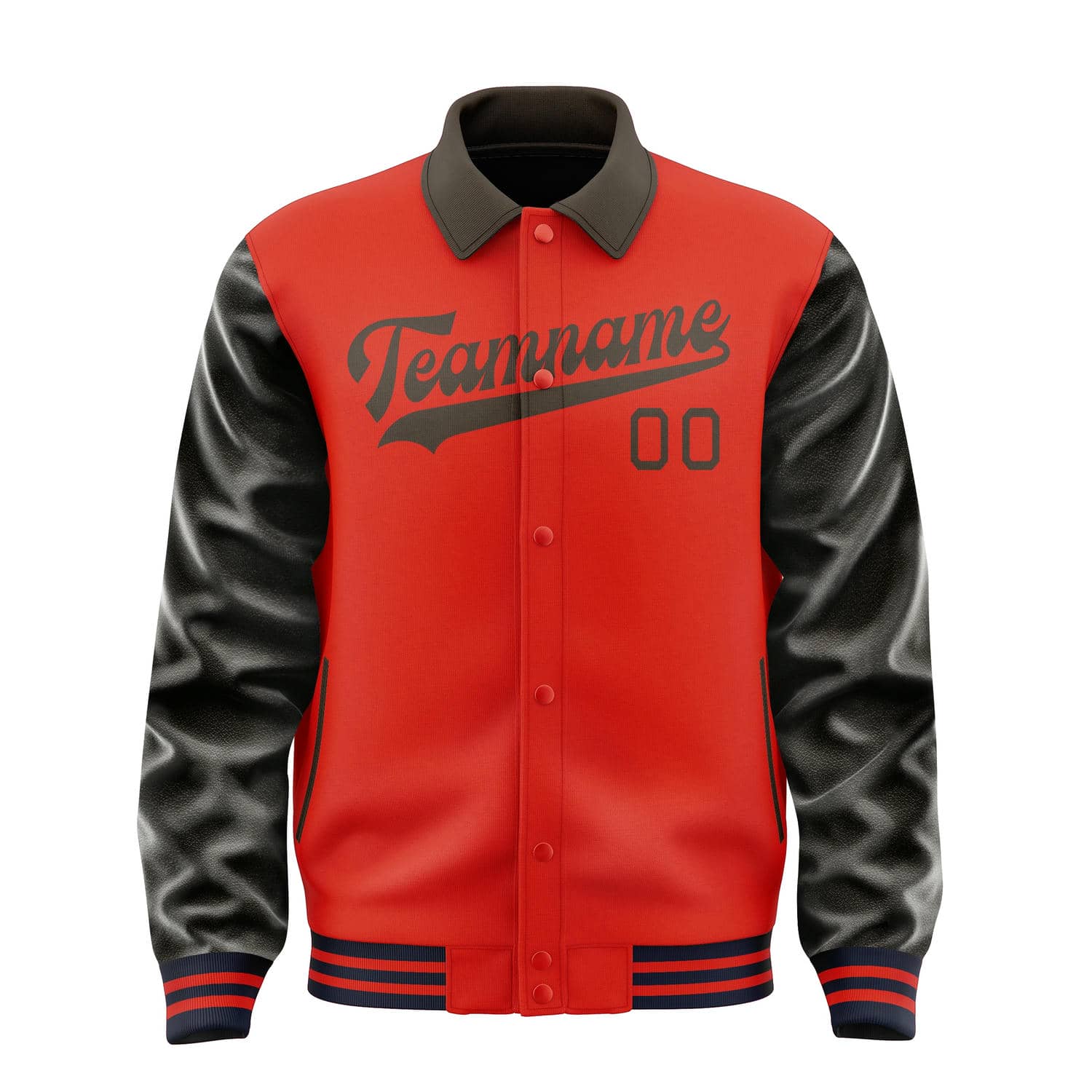 Maßgeschneidertes Orangerot Braun Jacke