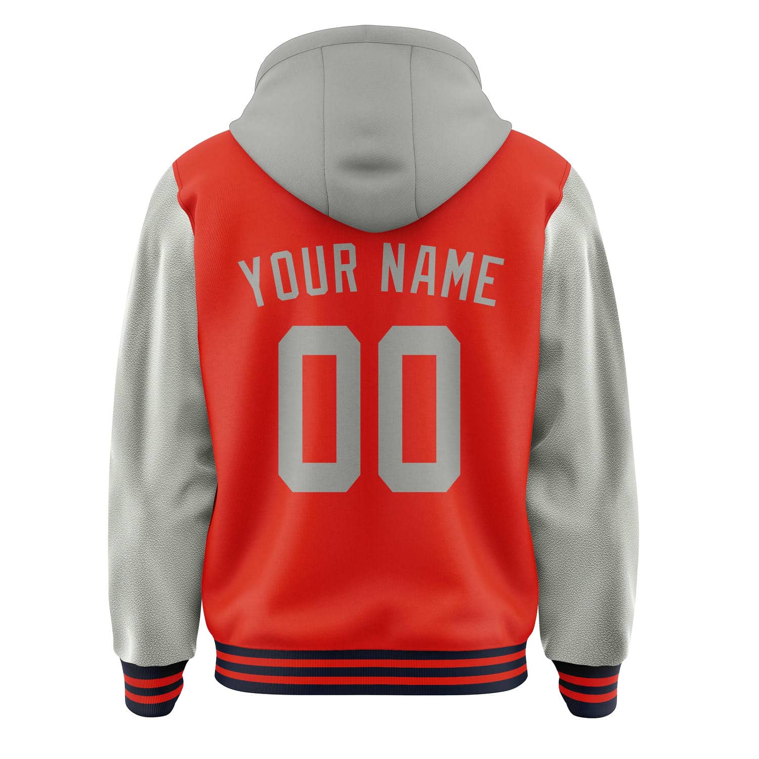 Maßgeschneidertes Orangerot Grau Jacke