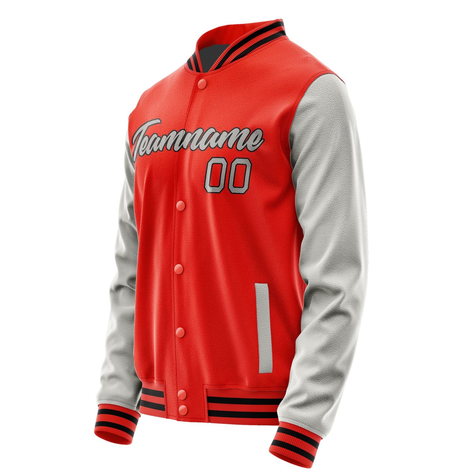 Maßgeschneidertes Orangerot Grau Jacke Ja1212041217B21704