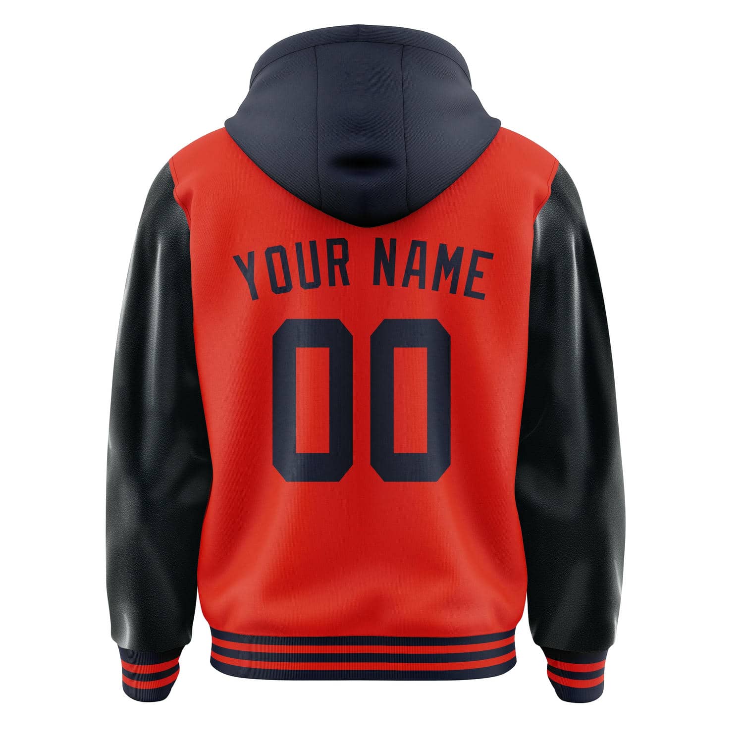 Maßgeschneidertes Orangerot Stahlblau Jacke