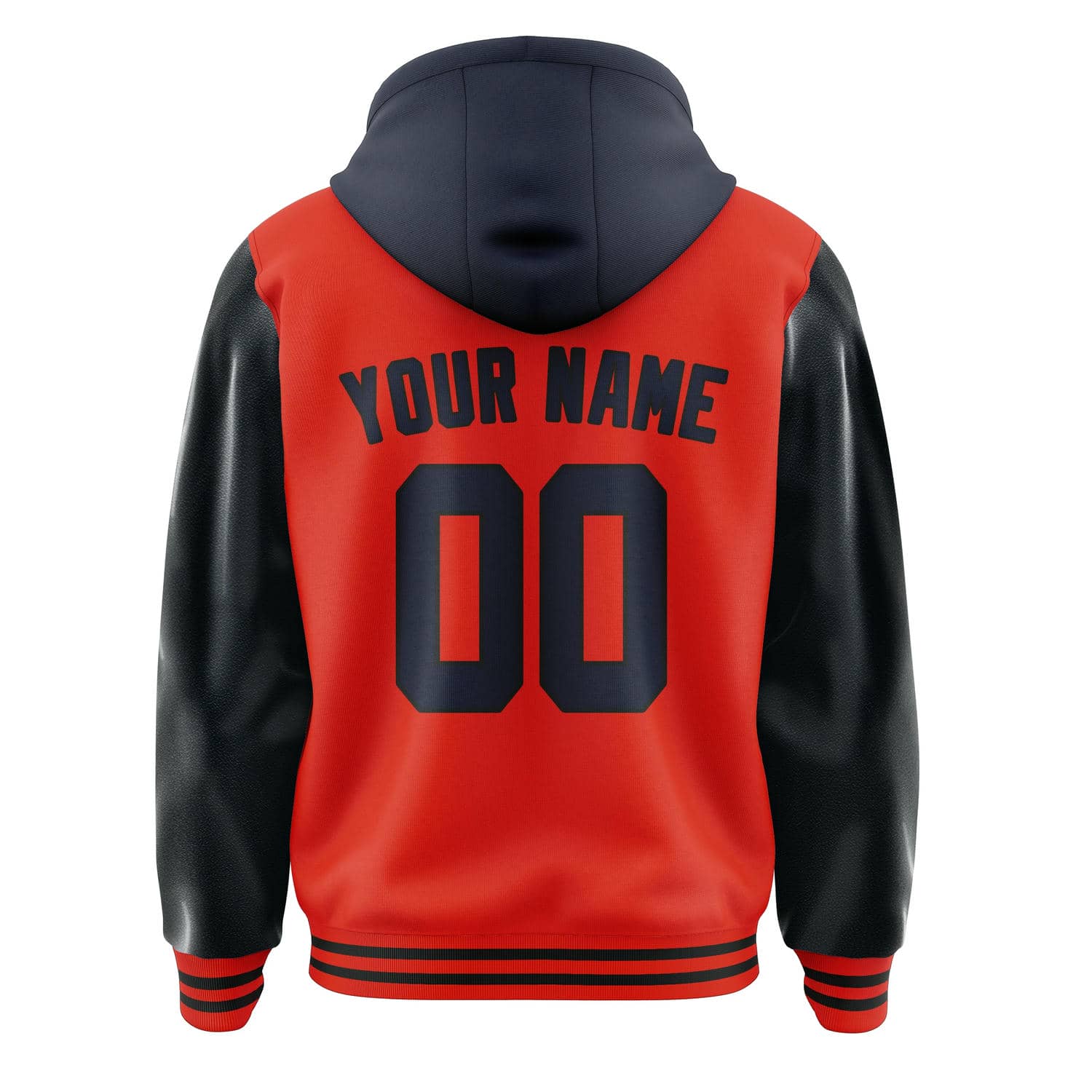 Maßgeschneidertes Orangerot Stahlblau Jacke