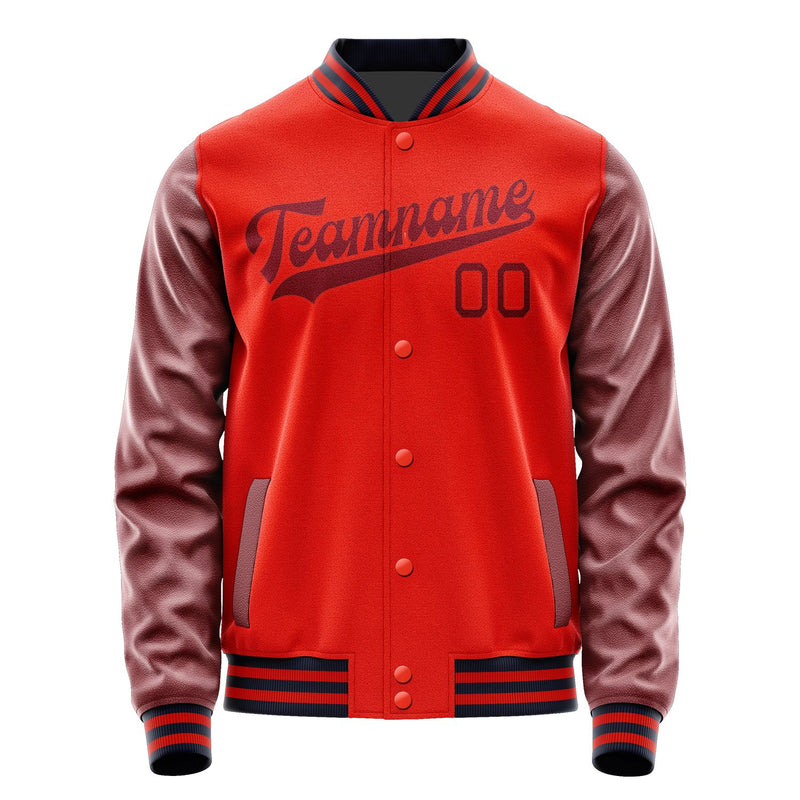 Maßgeschneidertes Orangerot Karmesinrot Jacke JA1212151112B31215