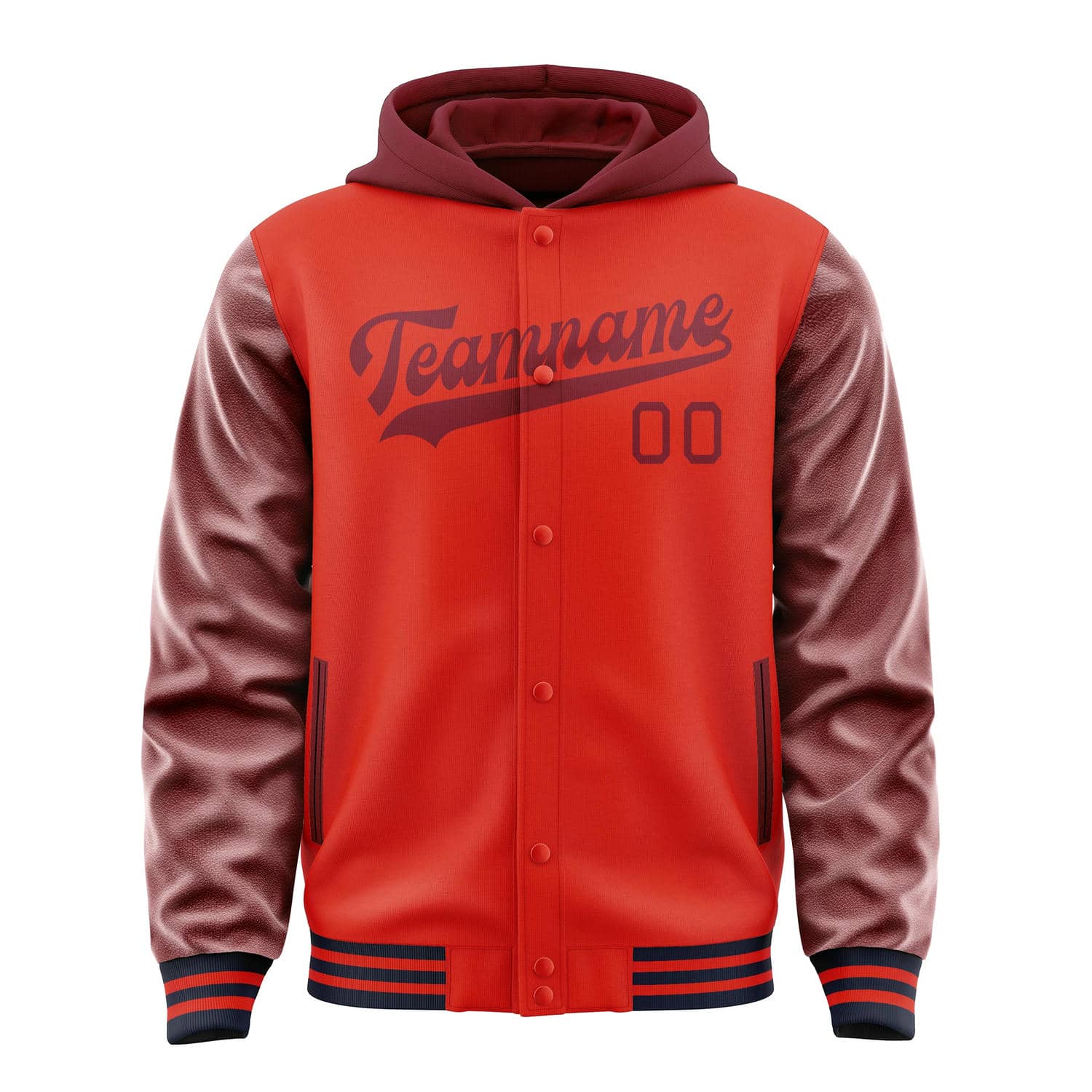 Maßgeschneidertes Orangerot Karmesinrot Jacke