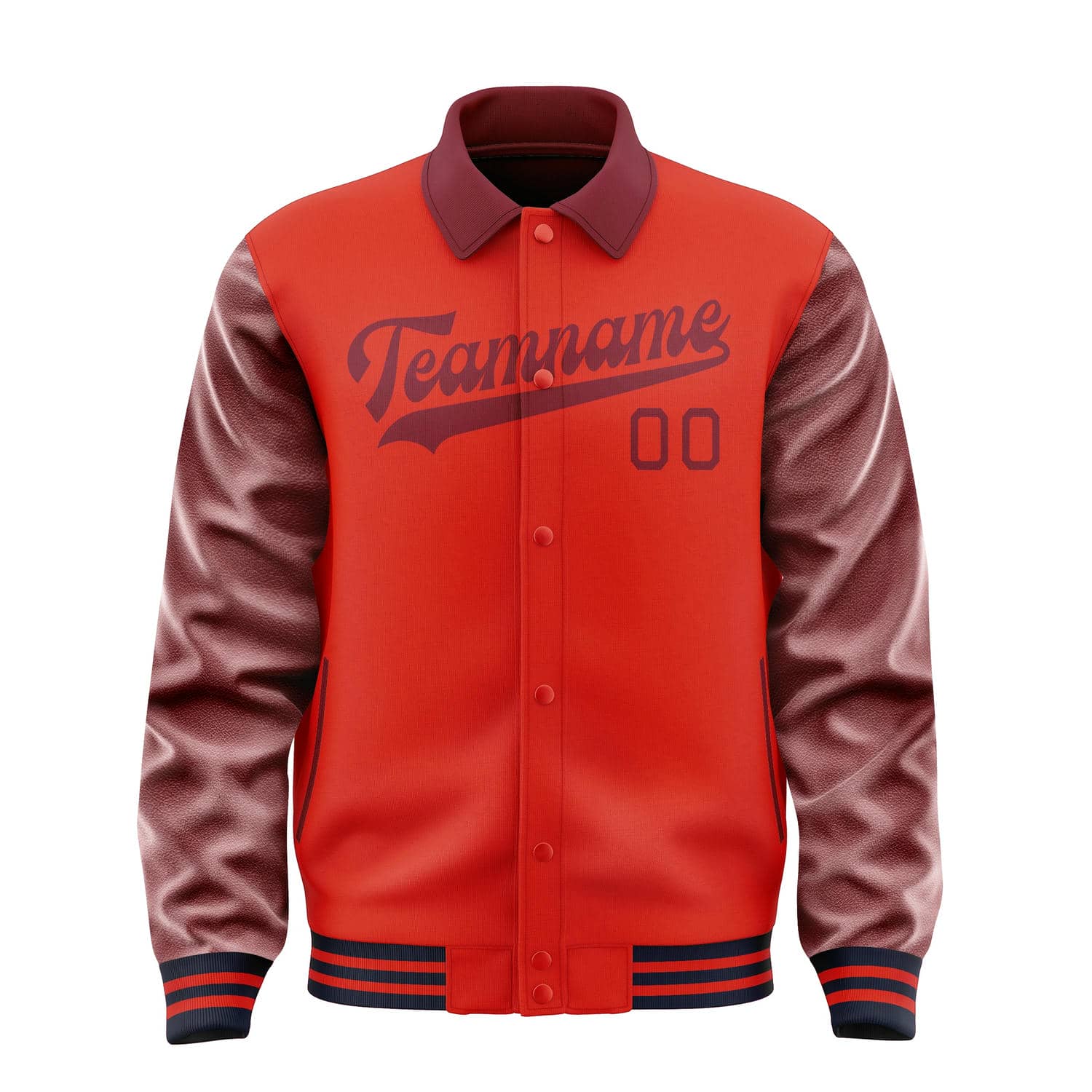 Maßgeschneidertes Orangerot Karmesinrot Jacke