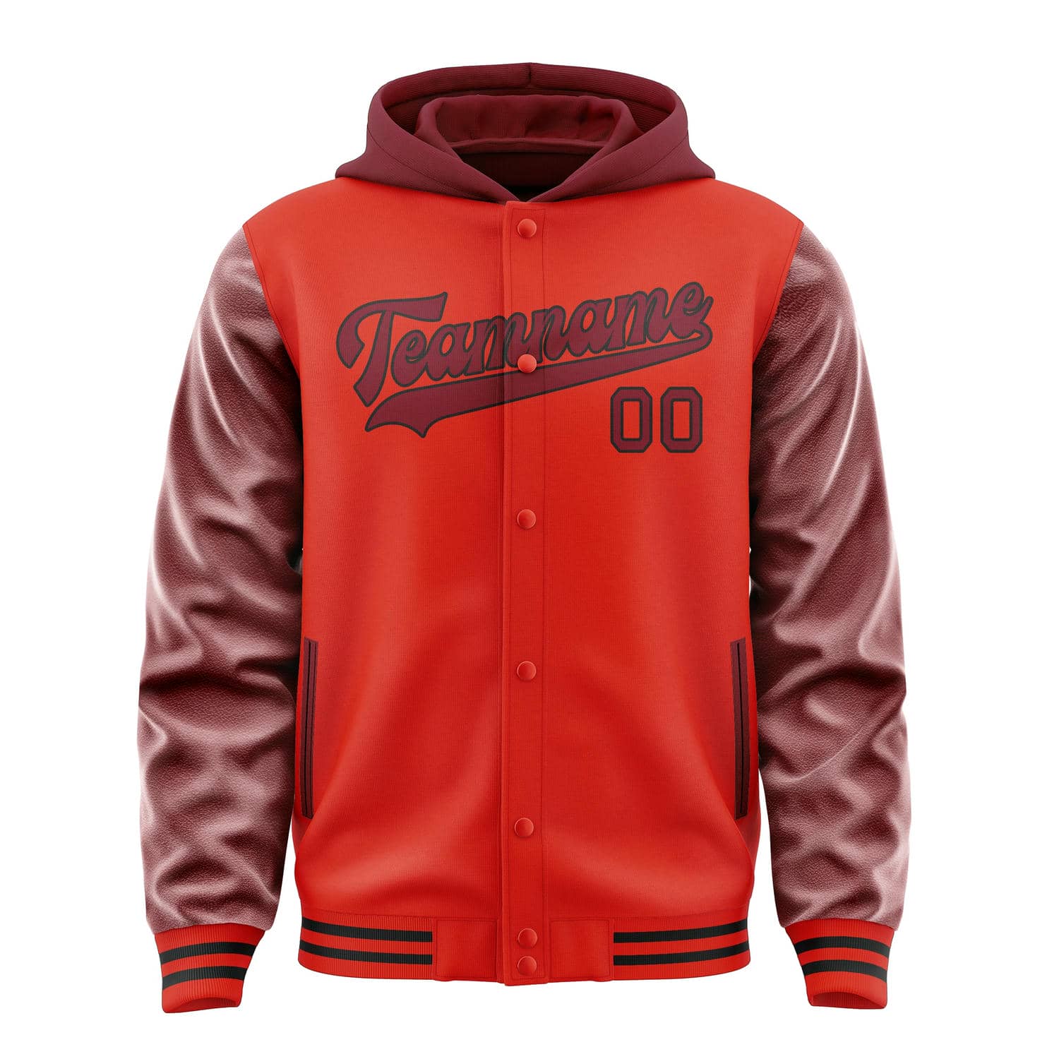 Maßgeschneidertes Orangerot Karmesinrot Jacke