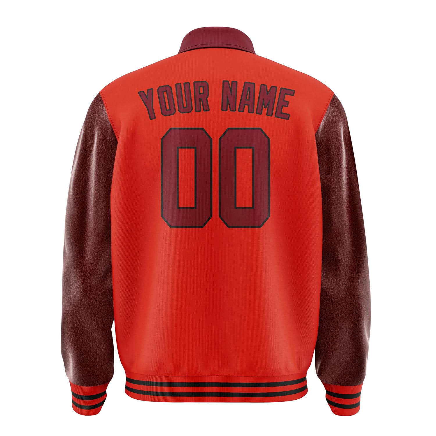 Maßgeschneidertes Orangerot Karmesinrot Jacke