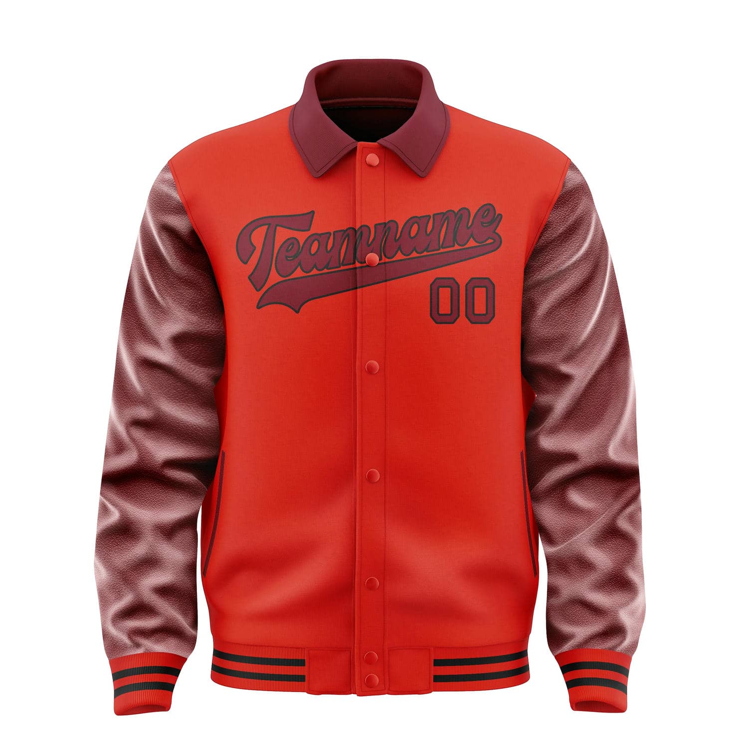 Maßgeschneidertes Orangerot Karmesinrot Jacke