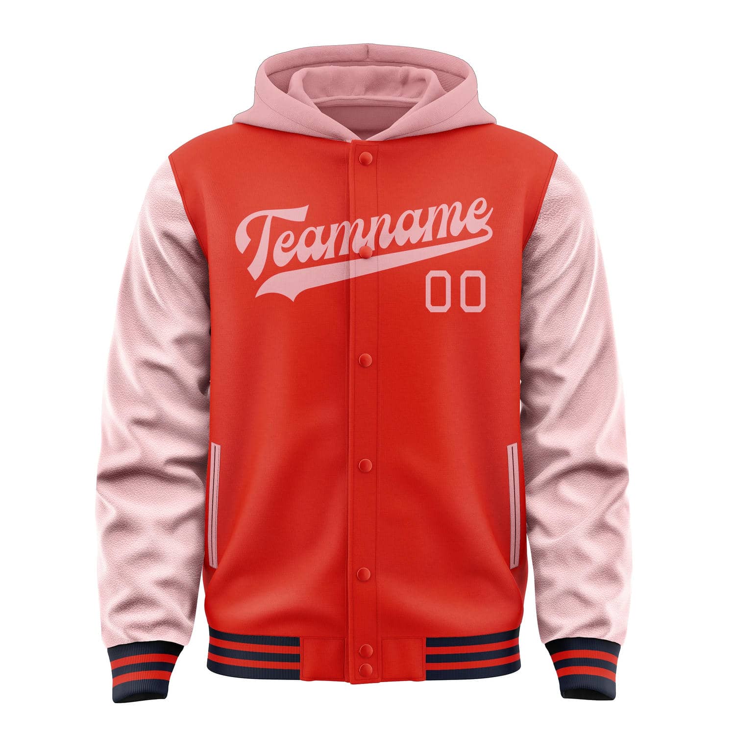 Maßgeschneidertes Orangerot Rosa Jacke