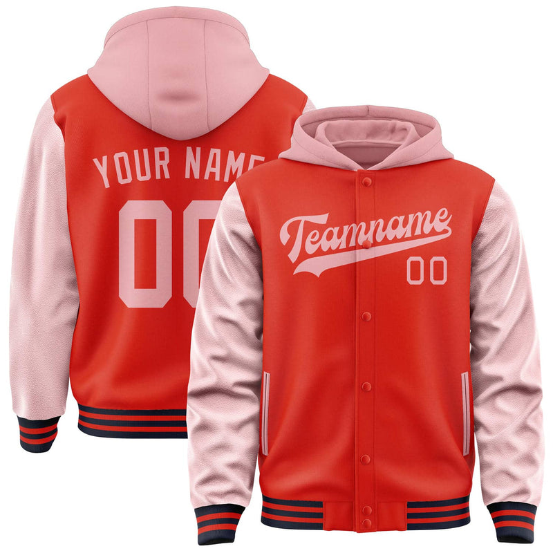 Maßgeschneidertes Orangerot Rosa Jacke JA121221111217212117