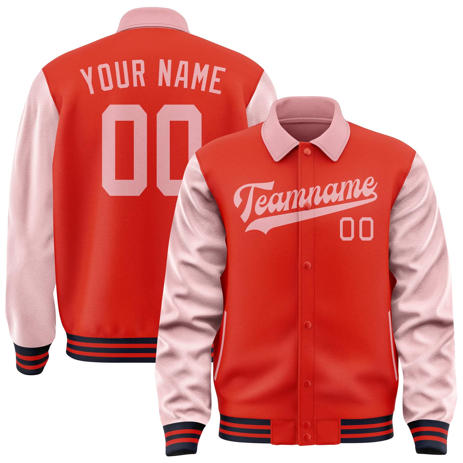 Maßgeschneidertes Orangerot Rosa Jacke