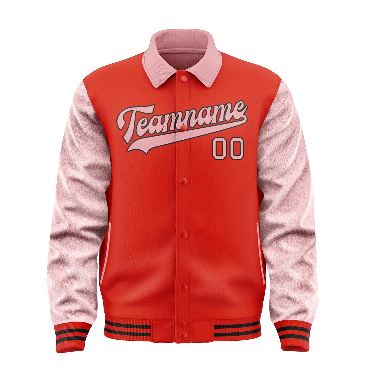 Maßgeschneidertes Orangerot Rosa Jacke