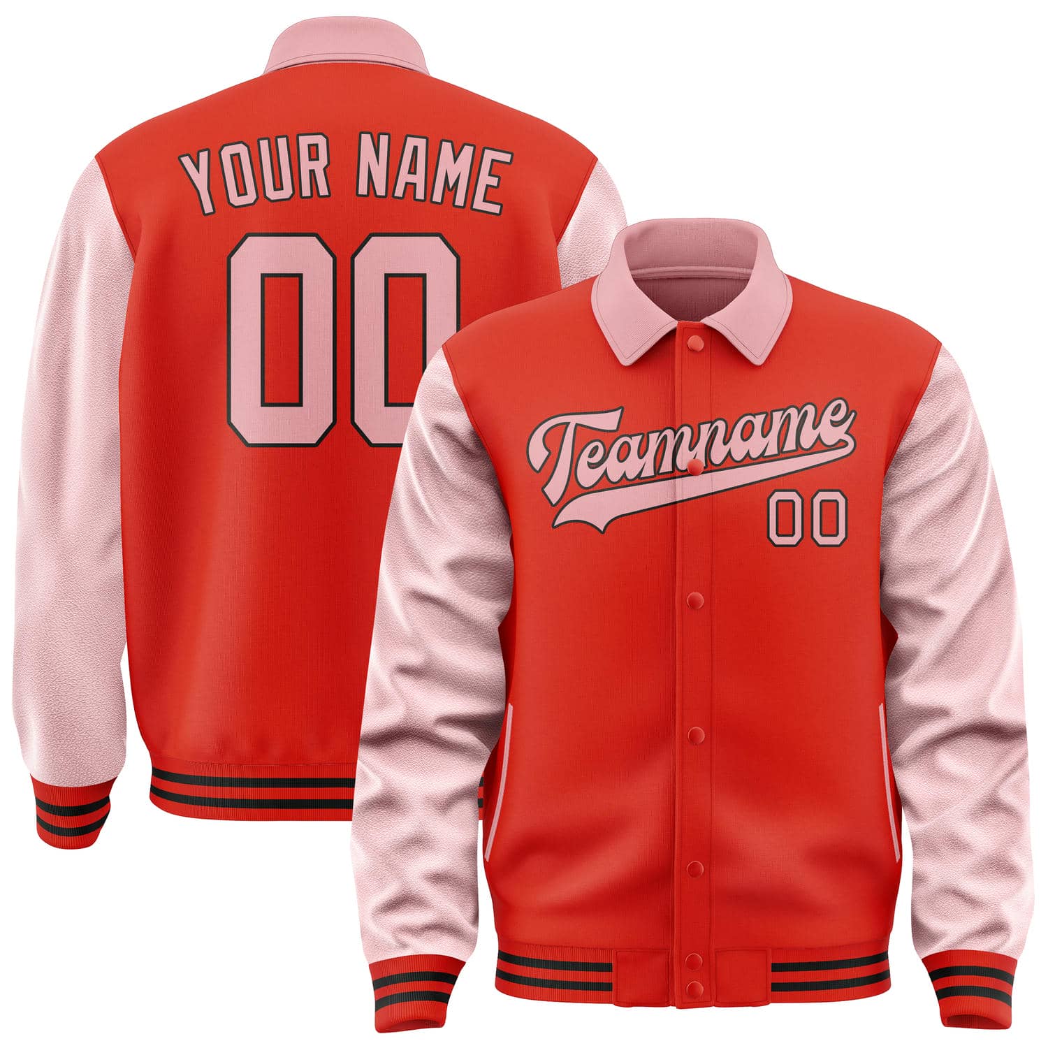 Maßgeschneidertes Orangerot Rosa Jacke JA121221121717212117