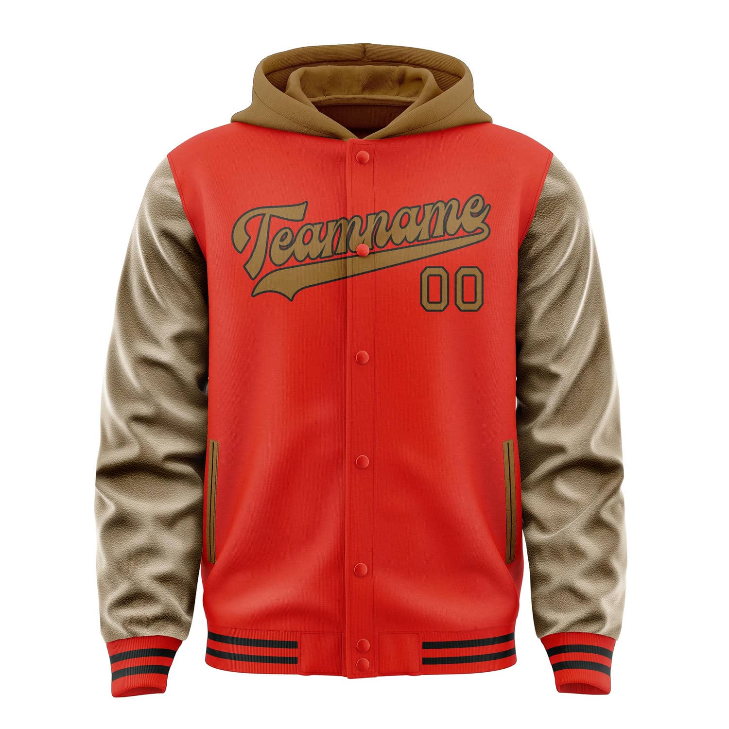 Maßgeschneidertes Orangerot Khaki Jacke