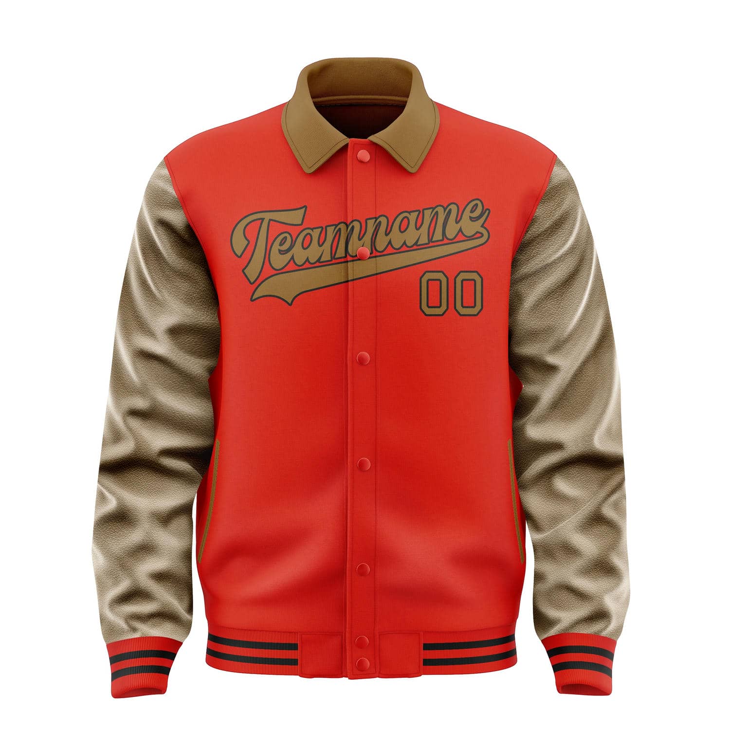 Maßgeschneidertes Orangerot Khaki Jacke