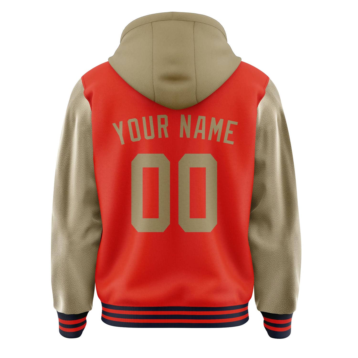 Maßgeschneidertes Orangerot Hellkhaki Jacke