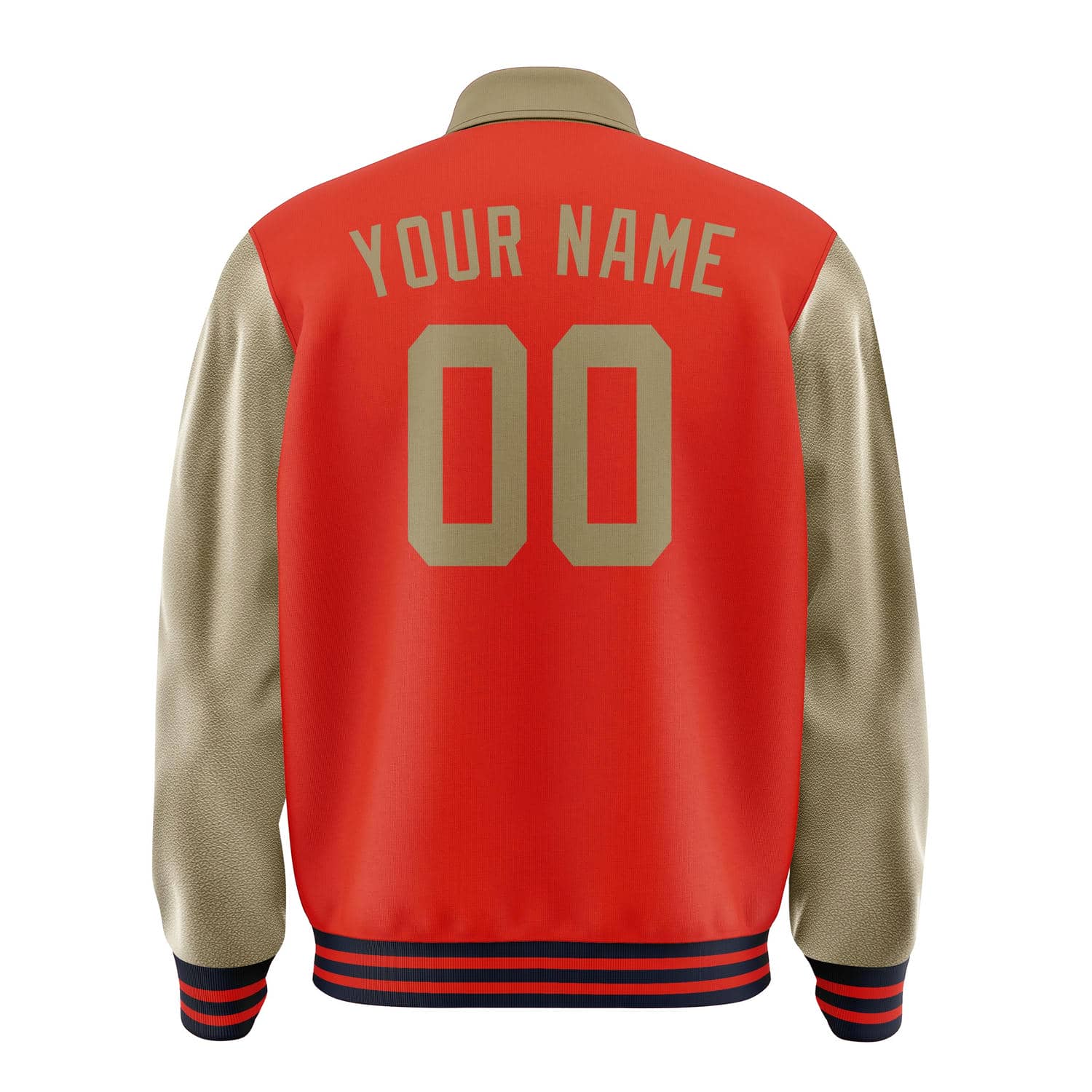 Maßgeschneidertes Orangerot Hellkhaki Jacke