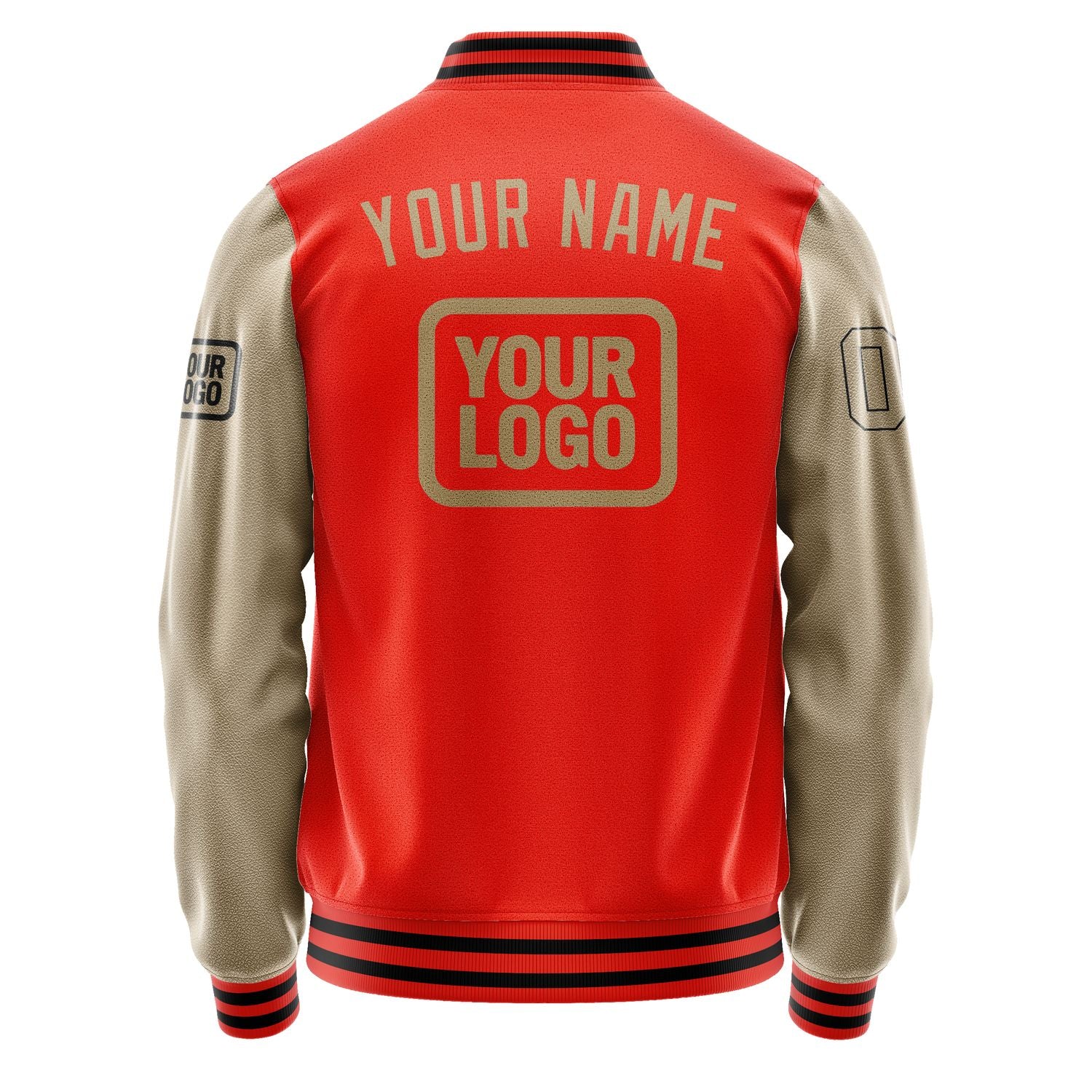 Maßgeschneidertes Orangerot Hellkhaki Jacke JA121225121717252517